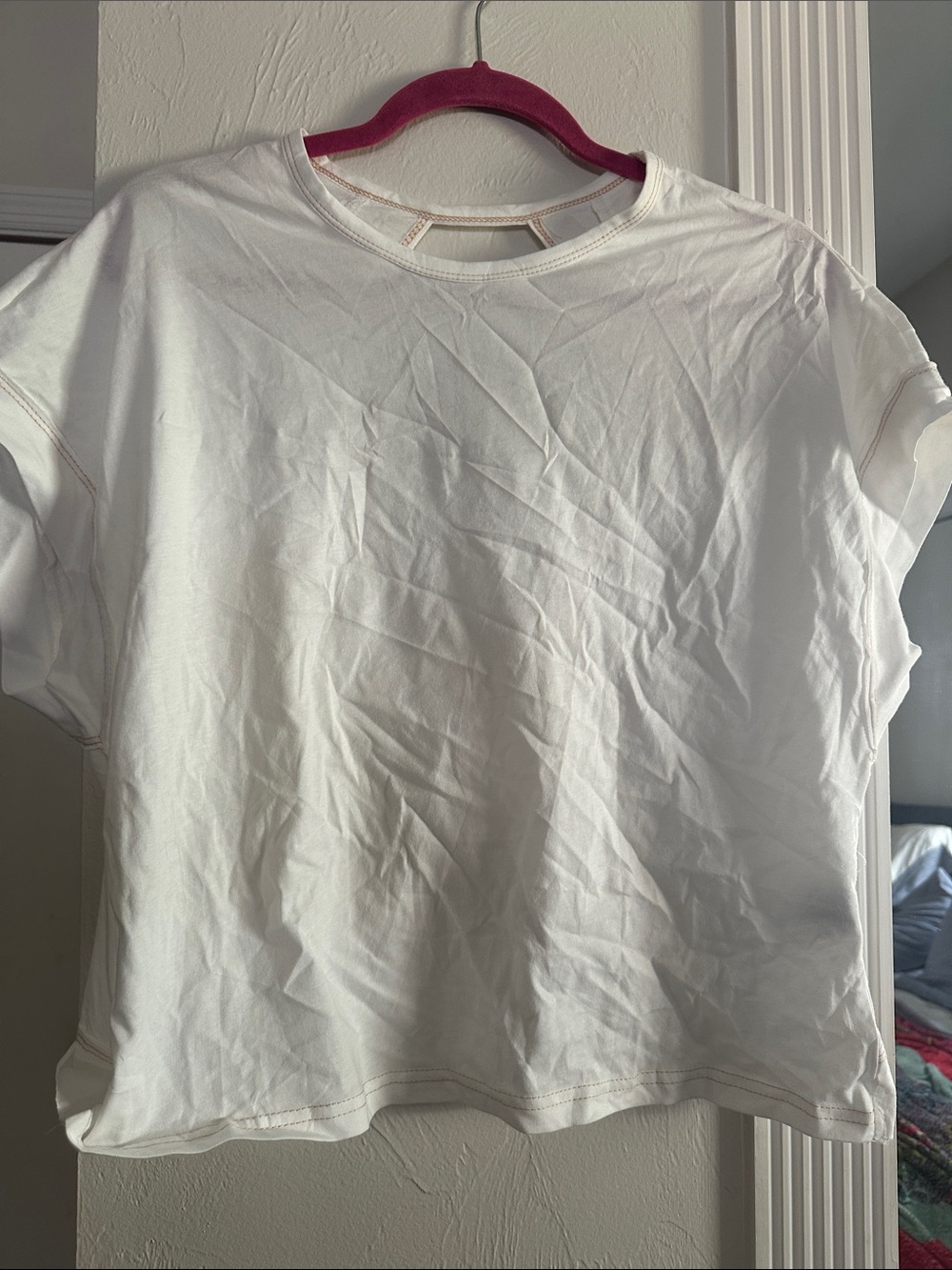 SHEIN White Short-Sleeve Crewneck Tee